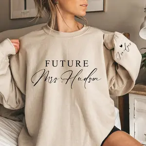 Personalized Future Mrs Sweatshirt, Custom Fiancee Hoodie, Bride To Be Gift, Bridal Shower Clothing, Engagement Gifts, I Said Yes Outfit, Wifey Shirt