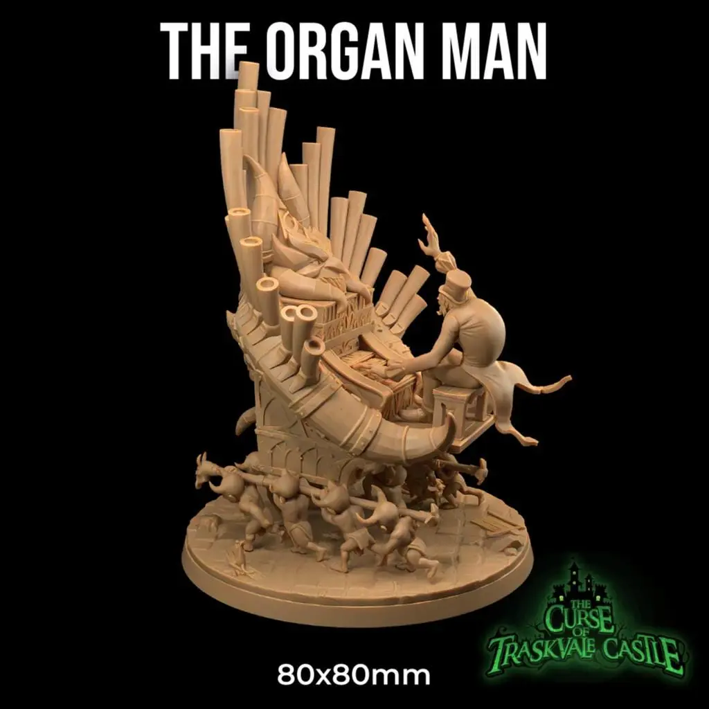The Organ Man Piano Curse Traskvale Castle | The Dragon Trappers Lodge | 32mm Scale | Miniature TTRPG Mini DnD Dungeons Dragons Wargame