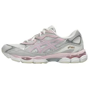 ASICS 1203A383 028 GEL-NYC Comfort Fit Urban Commuting Breathable Low-Top Running Shoes for Men Gray/Pink