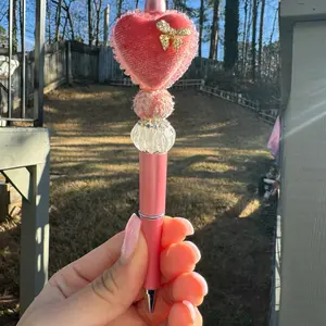 Pink heart pen
