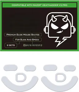 2Sets of  Rounded Curved Edges   Skates Compatible with  DeathAdder V3 Pro Gaming   Replacement,0.8mm,Pure PTFE Material with Super Smooth Glide Pads