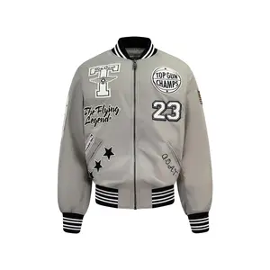 Top Gun "Flying Legend" Nylon Embroidery Patched Varsity Jacket