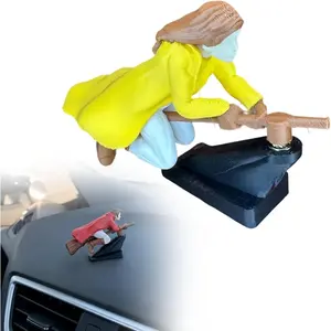 Witch and Wizard Broomstick Dashboard DriftOrnaments, Fun Drift Turn Wizard BroomstickDecor, Fantasy Car Decoration Gifts forEnthusiasts Vehicle Interior Dashboard DriftingDecor