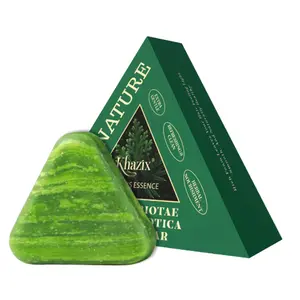 Triangle Soap Shampoo Bar with Osmanthus Grass, Herbal Natural Fir Leaf Solid Hair Care, Soothing and Strengthening for Men and Women