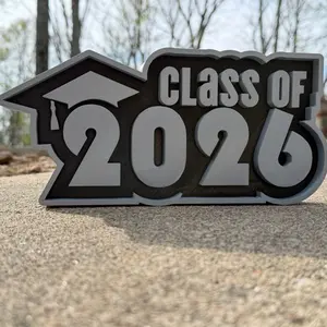 Class of 2026 Graduation Sign 3D Printed Senior Decor Graduate Gift Graduation Keepsake Class of 2026 Plaque for Alumni