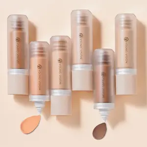 Long-lasting Liquid Foundation, 2 Counts/set Moisturizing Full-coverage Foundation, Lightweight Concealer Foundation, Makeup Product for Women & Girls