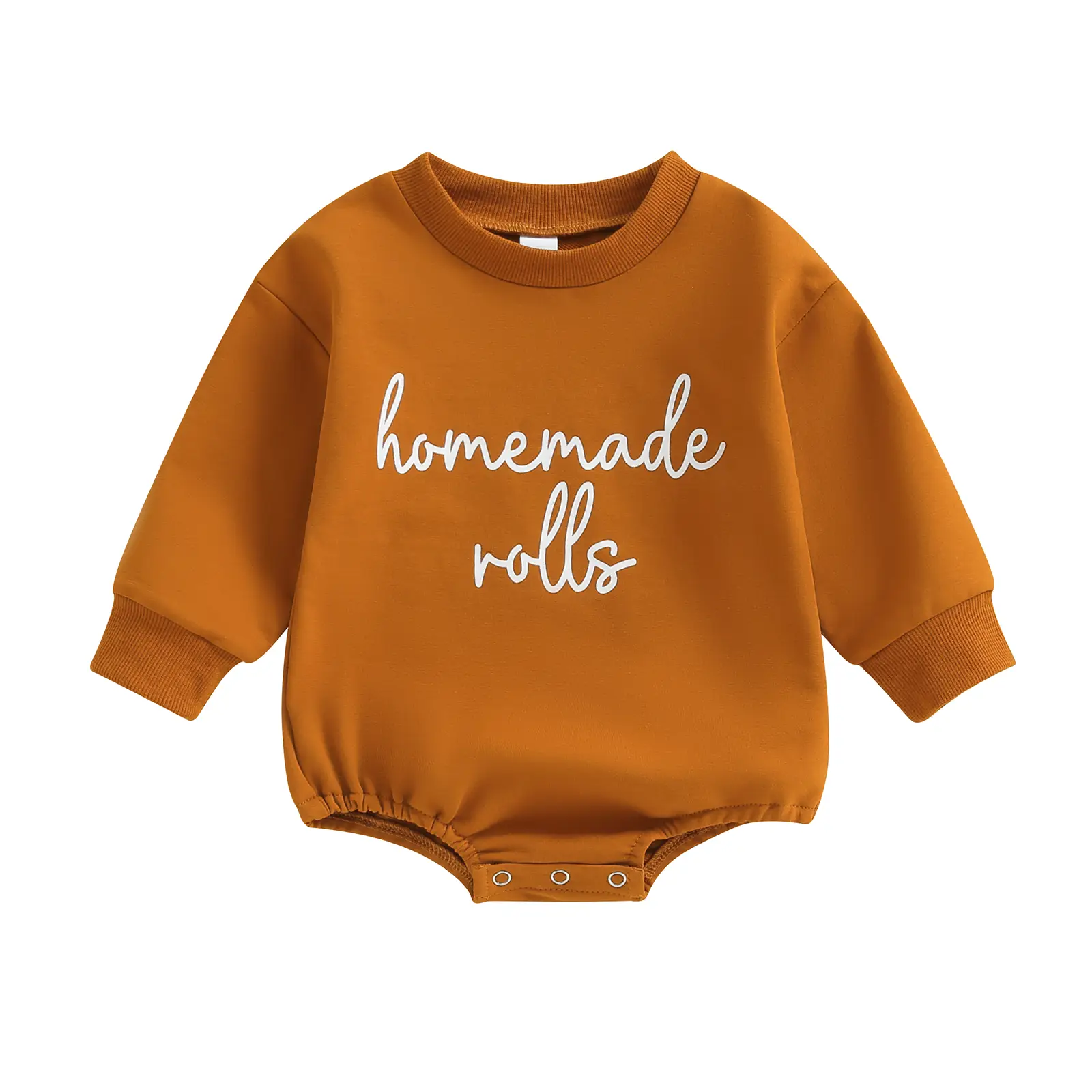 Thanksgiving Baby Boy Girl Outfit Homemade Rolls Bubble Romper Long Sleeve Bodysuit Fall Newborn Toddlers Clothes