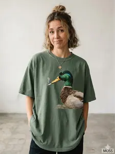 Mallard Smoking Cigarette Meme Funny Mallard Duck Hunting T-Shirt, Mallard Meme Graphic Tee, Comfort Colors Unisex Novelty Animal Shirt - DarkFlex
