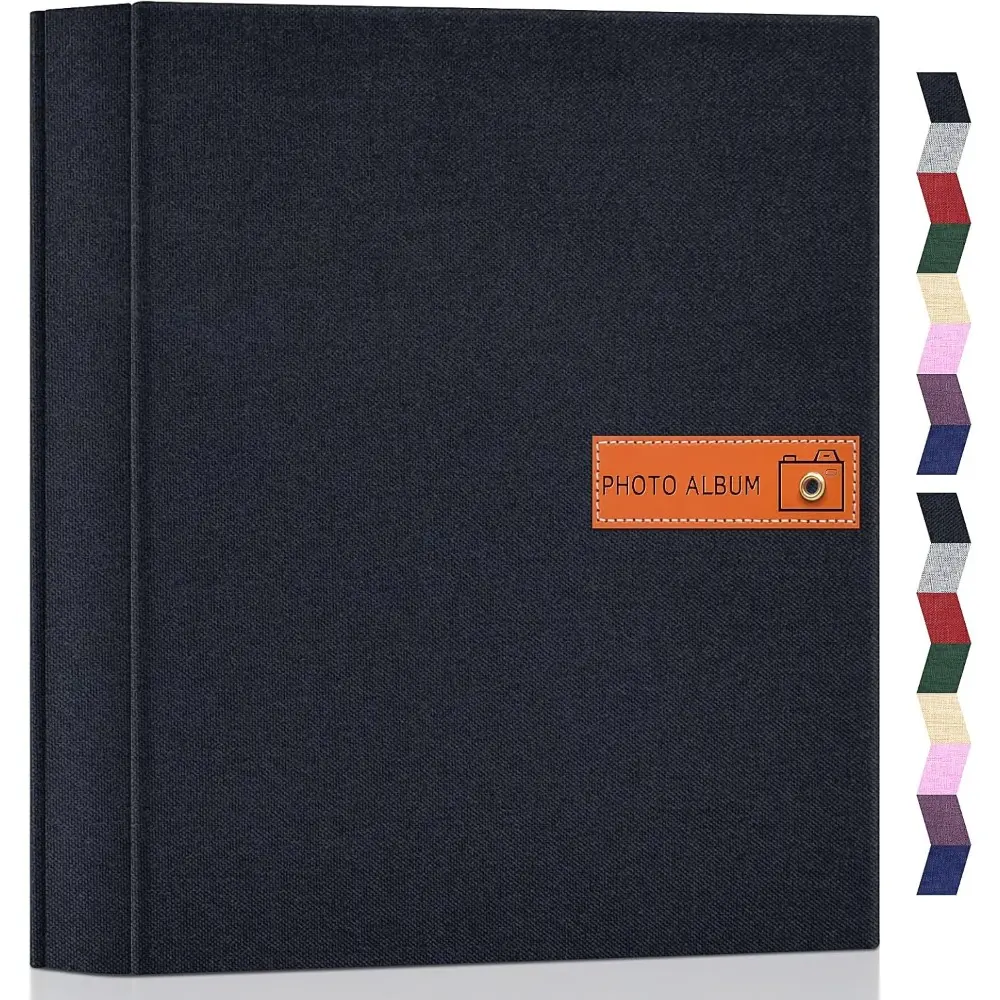 Summerwins Extra Large Linen-Leather Hardcover Photo Album - 4x6 1000 Pockets, 12.2x13.2x3.27 Inches, Acid-Free PP, Label, Memory Storage for Wedding/Birthdays, Home Decor Home Supply