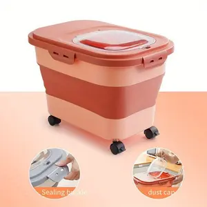 Food-Grade Rice Storage Bucket, Multi-Purpose Grain Container, Simple Design for Home Use, Ideal for Rice, Grains, Flour, Household Organizer