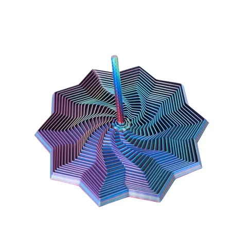 3D Printed Expandable Sensory Fidget Star Figurine - Portable, Stress Relief Focus-Boost Flex Decor, Figurines Decor, Lightweight Creative Home Ornament, Ideal Gift for Sensory Needs Enthusiasts & Adults