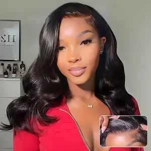OQ HAIR 7x5 Side Part Body Wave Wear Go Wigs C-Part Glueless Human Hair Wigs With Drawstring Pre-Everything Lace Front Wig for Women Natural Color Pre-Styled Side Part Wig