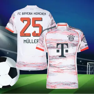 Bayern 2026 Home Soccer Jersey – Müller Champions League Style Shirt, Unisex On-Field Look, Lightweight Breathable Fan Apparel, Premium Soccer Jersey