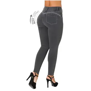Smoke Colombian Butt Lift  Charcoal Jeans