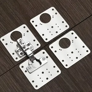 8 Sets Stainless Steel Cabinet Door Hinge Repair Plate Kit, Includes Screws, Furniture Hardware Tools, Easy Installation