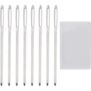 BronaGrand 50pcs 2.7 inch Metal Large Eye Blunt Needles Yarn Needles for Knitting Crochet Projects