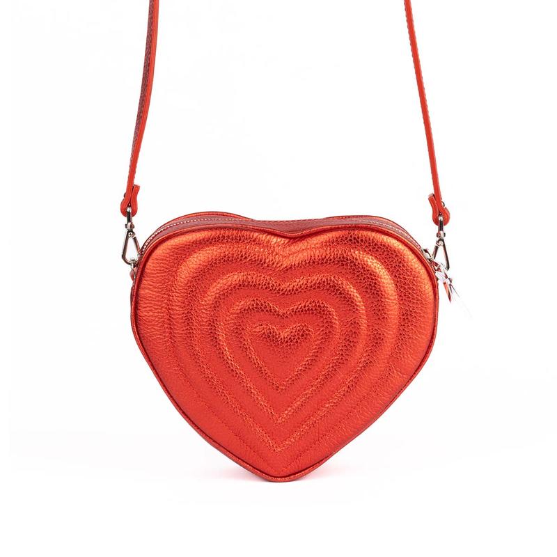 Bolso Olguita | Rojo Metalizado Cherry