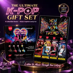 AMOS K-Pop Music Gift BoxTastySounds – Bone Conduction Audio Lollipop Candy, Listen Through Your Mouth, Fun Tech Candy Set with Multiple Flavors, Unique Party Gift