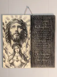 Religious Art Print Collectible - A Powerful Union of Image and Prayer, Cultural Decor Item