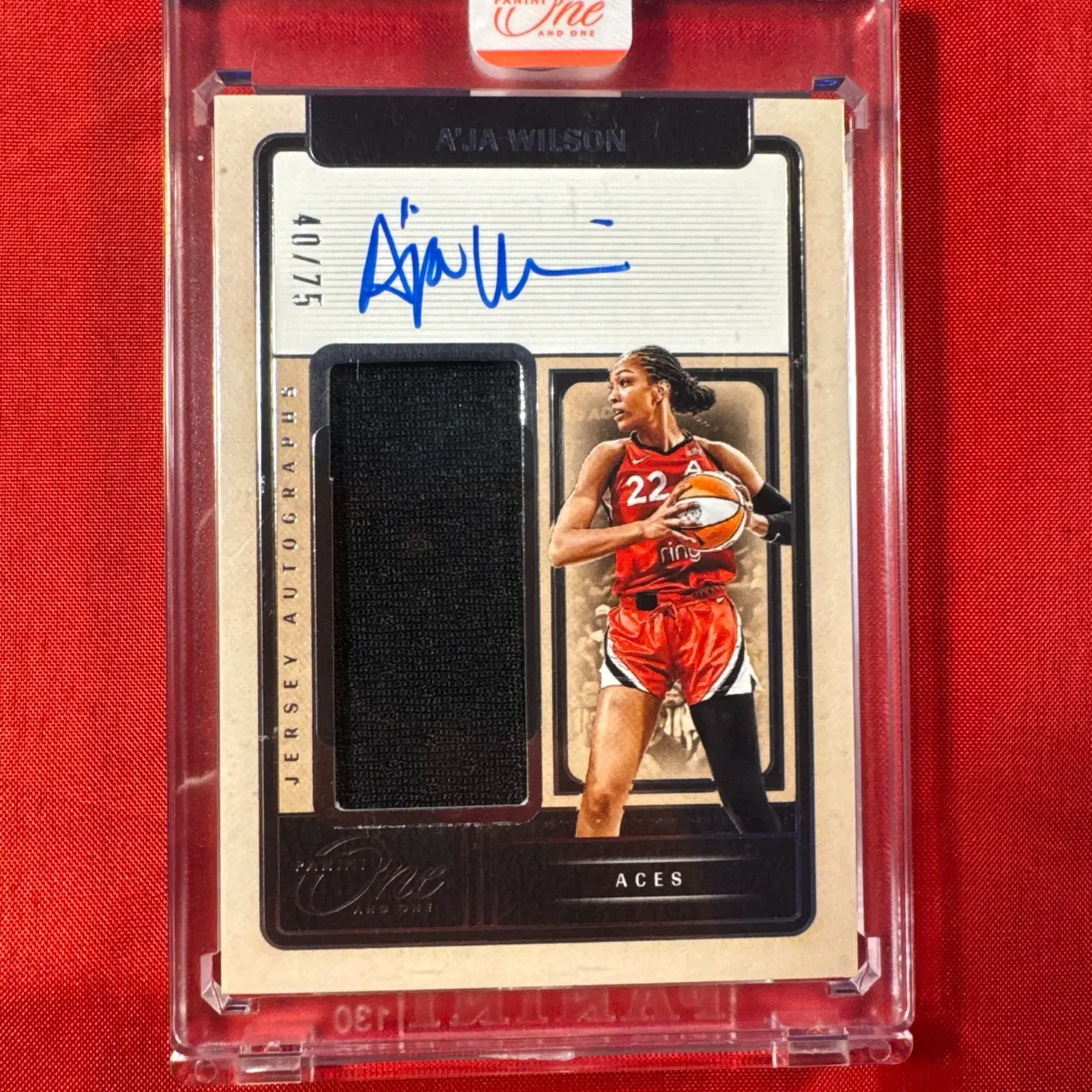 2025 PANINI ONE AND ONE WNBA A'JA WILSON JERSEY AUTOGRAPHS AUTO/75 SEALED