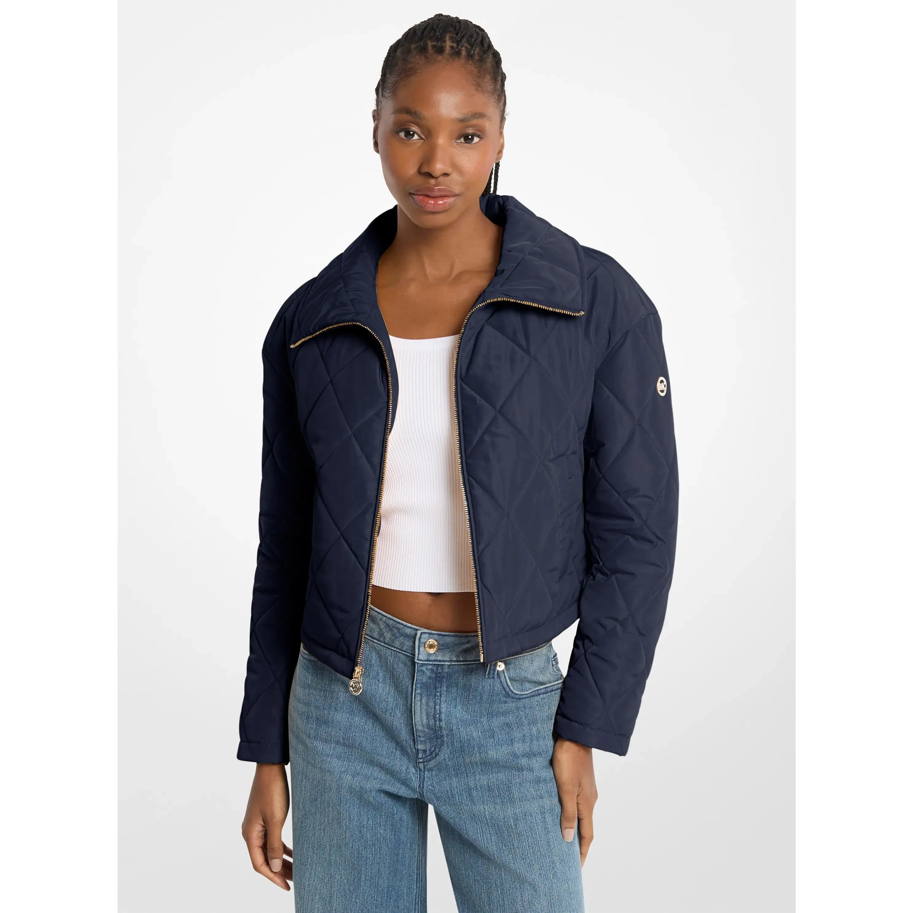 Cropped Quilted Jacket