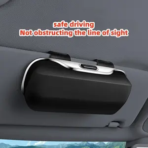 Universal Car Sun Visor Sunglasses Holder, Multifunctional Car Sunglass Storage Box, Auto Sunglasses Organizer for Men & Women, Car Storage Organizers, Sun Protection Eyewear Storage