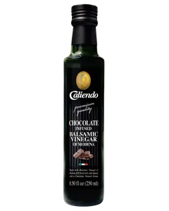 Caliendo Chocolate Infused Balsamic Vinegar, Modena IGP, Authentic Italian - 8.5 Fl Oz Bottle