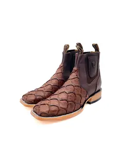 Ankle Boot Pirarucu Brown Ankle Boot Pirarucu Brown