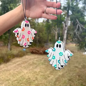 Floral ghost car freshies
