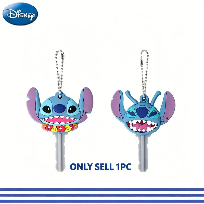 Disney Lilo & Stitch Keyholder, Soft Touch Keychain, Keychain Decor, Miniature Creative Design, Perfect Gift for Birthdays & Anniversaries, Keychain Charm, Key Chain Cute