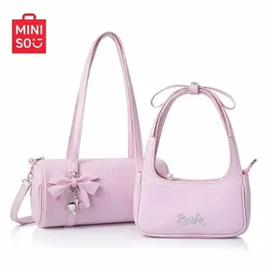 Barbie Princess Series Cylinder Bow Shoulder Bag for Women, Sweet Women's Tote Bag,Elegant Design,Ideal for Daily Item Organizing Outfit Matching, Y2K Purses Clutch Bag Cute Bow Purse,Holiday Gift,Mother's Day Gift, Birthday Gift