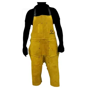 GIORGINO Premium 48″ Cow Split Leg Apron, Steel Rivets At Stress Points, Sewn with KEVLAR Adjustable Hand