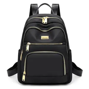 Lightweight Water‑Resistant Nylon Backpack For Women, Large Capacity Multi‑Pocket Casual Daypack, Stylish Versatile School Bookbag, Durable Portable Rucksack Ideal For Daily Commute School Outdoor Activities Travel And Weekend Getaways