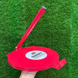 Tortilla Press Reinforced Rojo Delgada 9In Edition Navidad Limitada.
