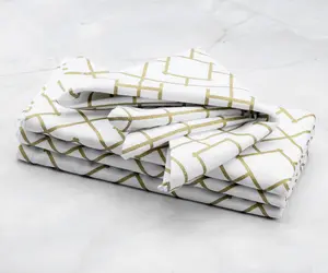 Custom Print Metallic Cotton Napkins - Customized Napkins