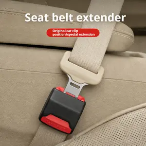 Car Seat Belt Extender Universal Fit for Most Cars Alloy Buckle Adapter Rear Seat Safety Belt Extension Connector