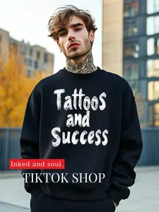 Tattoos and Success Unisex Sweatshirt – Inspirational Hoodie for Men & Women – Perfect for Inked Professionals & Entrepreneurs – Cozy Tattoo Apparel for Successful Ink Lovers – Great Gift for Go-Getters