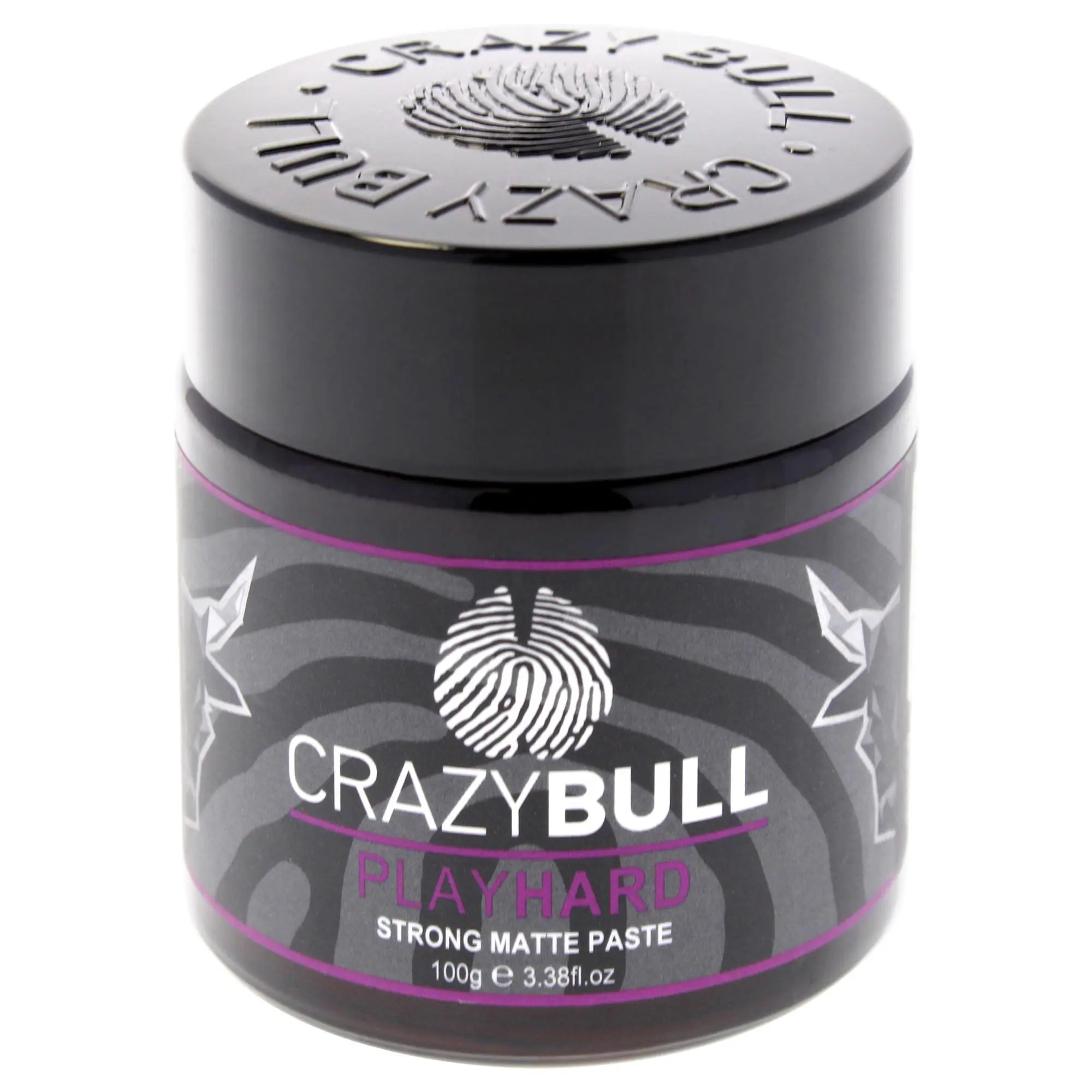 Crazy Bull Men's Strong Hold Matte Male Hair Paste, Play Hard Formula - 3.38 oz