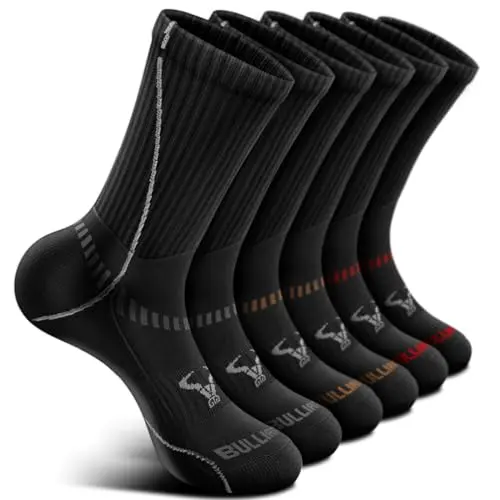 Men's Athletic Compression Sports Crew Socks - Cushioned Arch Support for Running Hiking Outdoor Activities Breathable Moisture-Wicking Comfortable Performance Socks for Men's Workout Training and Daily Wear Men's Athletic Compression Sports Crew Socks - Cushioned Arch Support for Running Hiking Outdoor Activities Breathable Moisture-Wicking Comfortable Performance Socks for Men's Workout Training and Daily Wear
