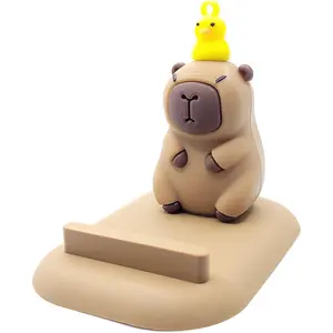 Capybara Phone Stand (Ducky) - Sturdy Universal Holder for Smartphones,  & Android - Cute  Desk Accessory, Novelty Kawaii Decor  for Capybara Lovers