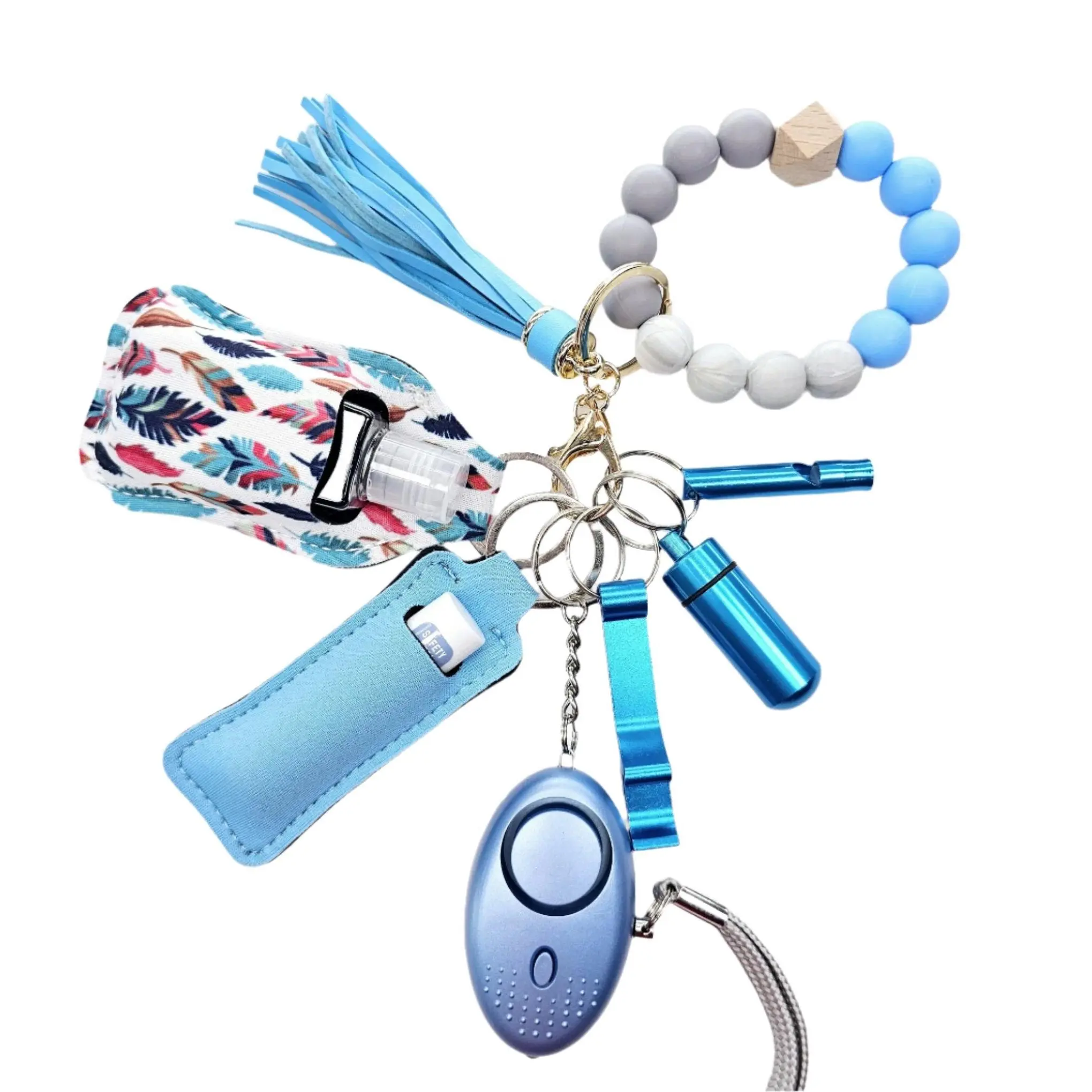Light Blue | Beaded Keychain Set