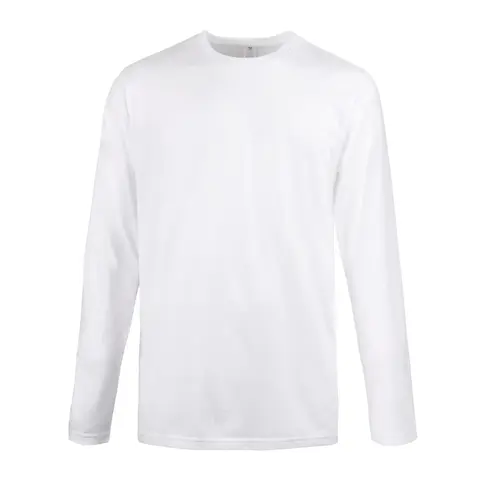 Men's 100% Cotton Ribbed Longsleeve Round Neck Classic Fit Plain Tee - S-3XL, Big & Tall, Breathable, Layer-Friendly Streetwear Activewear for Casual & Workout Use