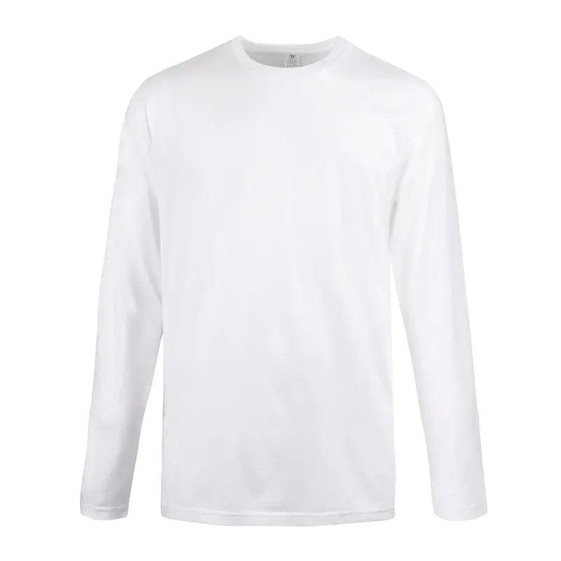 Men's 100% Cotton Ribbed Longsleeve Round Neck Classic Fit Plain Tee - S-3XL, Big & Tall, Breathable, Layer-Friendly Streetwear Activewear for Casual & Workout Use