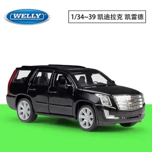 Welly 1:36 Cadillac 2017 Escalade Imitation Alloy Car Model Bicycle Toy