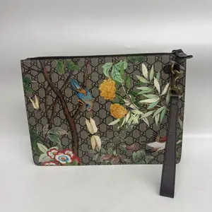 Pre-owned Canvas Clutches & Wristlets Gucci Blossom Birdie Print