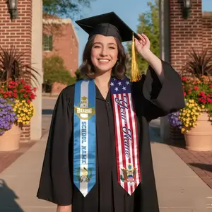 Personalized Guatemalan Graduation Sash 2026, Guatemala Graduation Stole Custom, Guatemalan American Flag Sash 2026