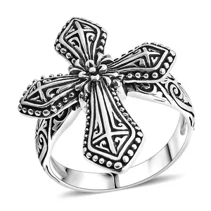 Cross Ring in Sterling Silver Size 6 6.40 Grams Christmas Gifts