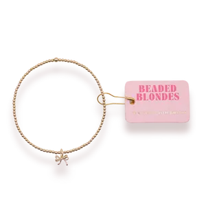 Gold Bow Charm Bracelet