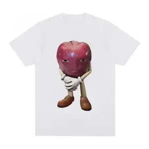 Funny Me Asf Apple With Face Meme T Shirt Unisex Fashion High Quality T Shirts Men Retro Casual Short Sleeve T-Shirt Tops Golf Gift T-Shirt For Men And Women boys merch good graphic tees