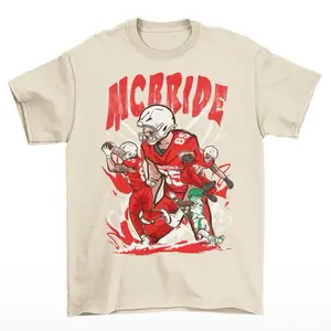 Trey McBride Cartoon Style Arizona Football T-Shirt - Men’s Adult Sizes, 100% cotton tee, unisex style